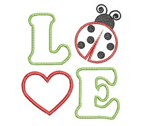 Stickmuster - Ladybug LOVE